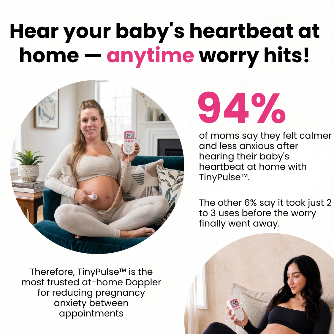 TinyPulse™ — Home Heartbeat Monitor for Pregnancy Peace of Mind