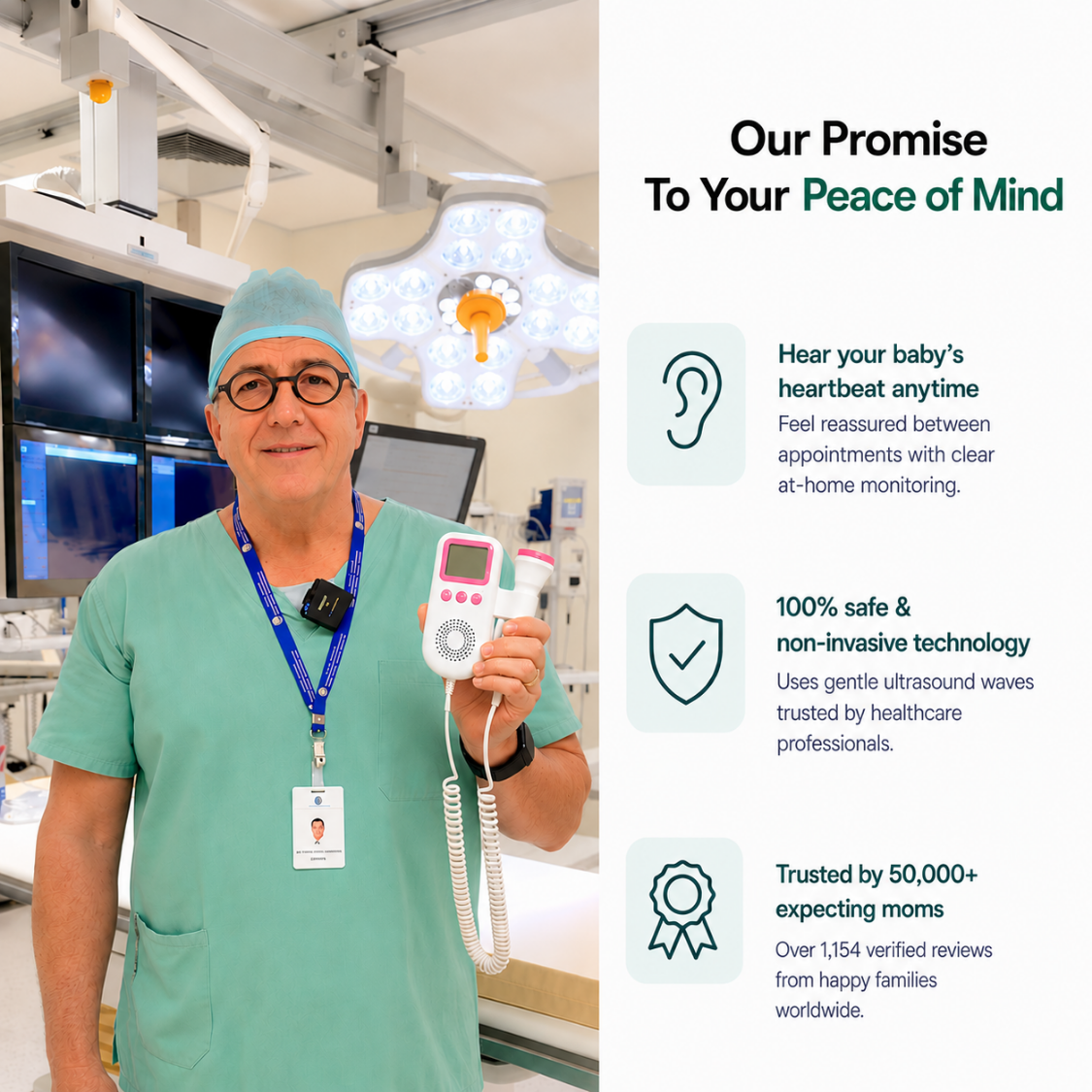 TinyPulse™ — Home Heartbeat Monitor for Pregnancy Peace of Mind