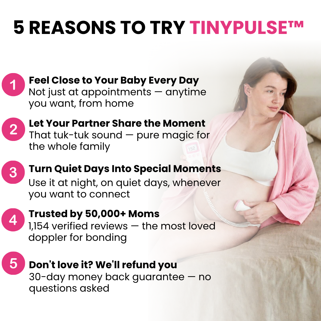 TinyPulse™ — Home Heartbeat Monitor for Pregnancy Peace of Mind