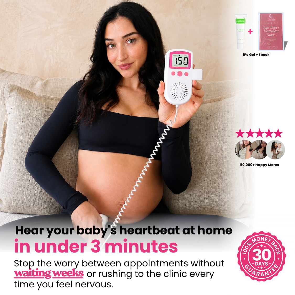 TinyPulse™ — Home Heartbeat Monitor for Pregnancy Peace of Mind
